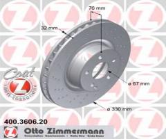 Zimmermann 400.3606.20 tarcza hamulcowa mercedes w220 s-klasa 98-05, mercedes-benz klasa s (w220)