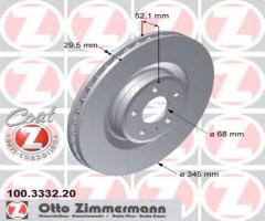 Zimmermann 100.3332.20 tarcza hamulcowa audi a5 07-, audi q5 (8r)