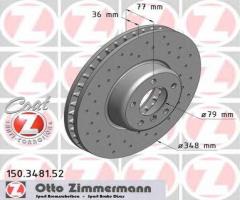 Zimmermann 150.3481.52 tarcza hamulcowa bmw 5 e60 04-, bmw 5 (e60)