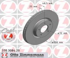 Zimmermann 370.3084.20 tarcza hamulcowa mazda 3 06-09 2,3mps, mazda 3 (bk)