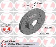 Zimmermann 440.3122.52 tarcza hamulcowa mitsubishi outlander 03 -, citroËn c-crosser enterprise