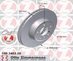 Zimmermann 150.3403.20 tarcza hamulcowa bmw 5 e60 03-10, bmw 5 (e60)