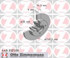 Zimmermann 440.3121.00 tarcza hamulcowa + Łożysko (1 szt.) peugeot tył, citroËn c4 ii (b7)