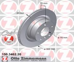 Zimmermann 150.3462.20 tarcza hamulcowa bmw 1 e82 07- tył, bmw 1 (e82) coupe 