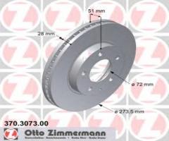 Zimmermann 370.3073.00 tarcza hamulcowa mazda xedos 9 93-00, mazda xedos 9 (ta)