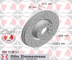 Zimmermann 100.1238.52 tarcza hamulcowa audi a8 98-, audi a8 (4d2, 4d8)