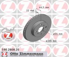 Zimmermann 590.2808.20 tarcza hamulcowa toyota yaris 06 -