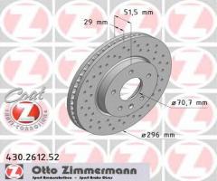 Zimmermann 430.2612.52 tarcza hamulcowa opel antara 06-przód, chevrolet captiva (c100, c140)