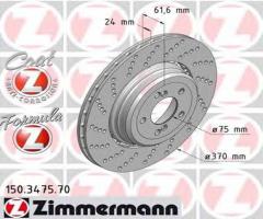 Zimmermann 150.3475.70 tarcza hamulcowa bmw 5 e60 m5 04-10 lewy tył, bmw 5 (e60)