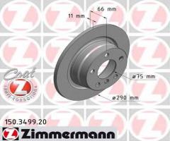 Zimmermann 150.3499.20 tarcza hamulcowa bmw 1 f20 11- tył, bmw 1 (f20)
