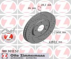 Zimmermann 180.3012.52 tarcza hamulcowa peugeot 406 95-04 1,9td-3,0, citroËn xantia (x1)