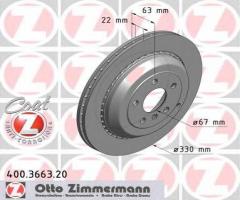 Zimmermann 400.3663.20 tarcza hamulcowa mercedes x164 gl-klasa 06- tył