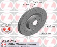 Zimmermann 400.3649.52 tarcza hamulcowa mercedes w164 ml-klasa 05-