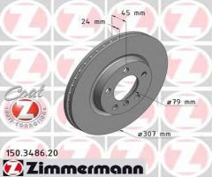 Zimmermann 150.3486.20 tarcza hamulcowa mini countryman 10-, mini mini countryman (r60)