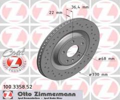 Zimmermann 100.3358.52 tarcza hamulcowa audi a6 11- tył, audi a7 sportback (4ga, 4gf), porsche macan