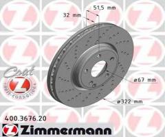 Zimmermann 400.3676.20 tarcza hamulcowa mercedes c218 cls-klasa 11- przód, mercedes-benz cls (c218)