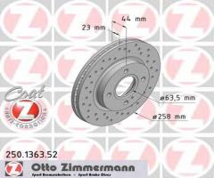 Zimmermann 250.1363.52 tarcza hamulcowa ford fiesta 08-, ford fiesta vi