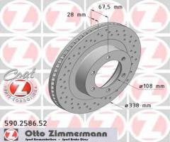 Zimmermann 590.2586.52 tarcza hamulcowa toyota land cruiser 03-wen