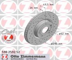 Zimmermann 590.2592.52 tarcza hamulcowa toyota corolla verso 04 -