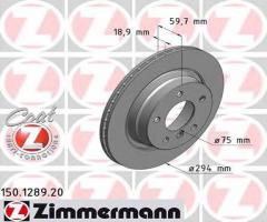 Zimmermann 150.1289.20 tarcza hamulcowa bmw 3 e46 98-05 tył, bmw 3 (e46)