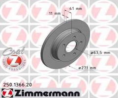 Zimmermann 250.1366.20 tarcza hamulcowa ford focus 11- tył, ford focus iii sedan