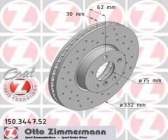 Zimmermann 150.3447.52 tarcza hamulcowa bmw x5 e70 07- przód, bmw x5 (e70)