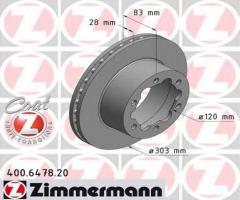 Zimmermann 400.6478.20 tarcza hamulcowa vw crafter 06- tył