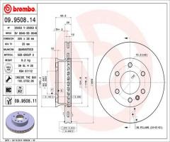 Brembo 09.9508.11 tarcza hamulc. vw crafter  06-, vw crafter 30-35 autobus (2e_)
