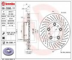 Brembo 09.c095.11 tarcza hamulc. porsche boxster  99-11 pp