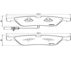 Brembo p05003 klocki hamulc. bentley continental  03- przód, bentley continental coupe