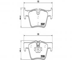 Brembo p06071 klocki hamulc. bmw 3 f30  12- tył, bmw 1 (f20)
