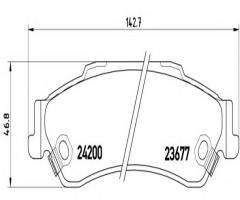 Brembo p10002 klocki hamulc. chevrolet blazer  97-05 tył