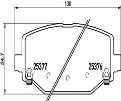 Brembo p11032 klocki hamulc. chrysler grand voyager  12- tył