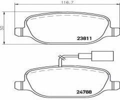 Brembo p23152 klocki hamulc. alfa romeo giulietta  10- tył