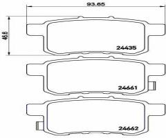 Brembo p28072 klocki hamulc. honda accord  08- tył, honda accord viii (cu)