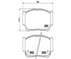 Brembo p30057 klocki hamulc. ssangyong kyron  05- tył, kia sorento i (jc), ssangyong kyron