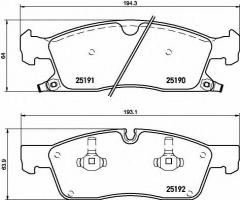 Brembo p37015 klocki hamulc. jeep grand cherokee  10- przód