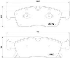 Brembo p50109 klocki hamulc. mercedes w166 m-klasa  11- przód