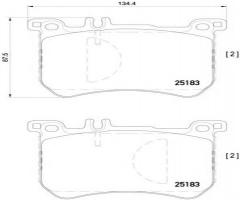 Brembo p50111 klocki hamulc. mercedes w222 s-klasa  13- przód, mercedes-benz sl (r231)