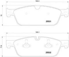 Brembo p50112 klocki hamulc. mercedes w166 m-klasa  12- przód