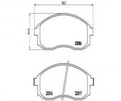 Brembo p54037 klocki hamulc. mitsubishi l200  96-07 przód