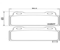 Brembo p54052 klocki hamulc. mitsubishi lancer evo  08- tył, mitsubishi lancer sedan (cy/z_a)