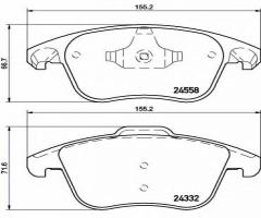 Brembo p61117 klocki hamulc. citroen c4 picasso  09-
