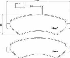 Brembo p61118 klocki hamulc. citroen jumper  06-