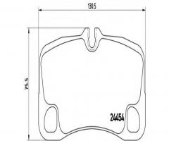 Brembo p65022 klocki hamulc. porsche 911 (997)  06- 3,6turbo tył