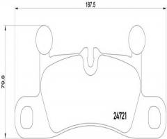 Brembo p65027 klocki hamulc. vw touareg  10- tył