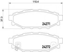 Brembo p78020 klocki hamulc. subaru legacy  03- tył, subaru forester (sh), toyota gt 86 coupe (zn6_)