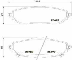 Brembo p83150 klocki hamulc. toyota auris  12- przód
