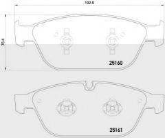 Brembo p85128 klocki hamulc. audi a8  09- przód