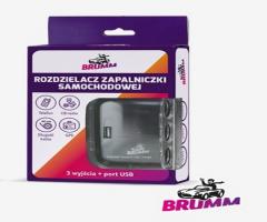 Brumm acbrroz04c rozdzielacz zapalniczki samochodowej - czarny